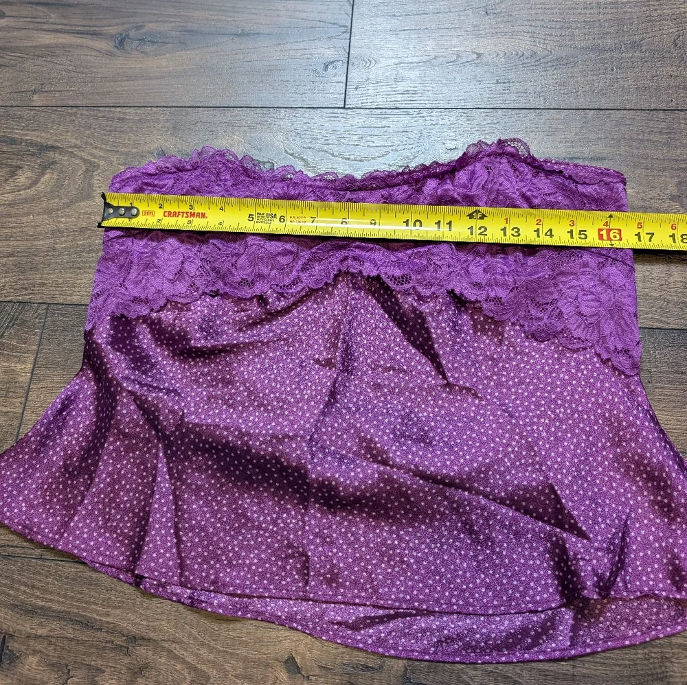 Free People Y2k All Dressed Up Lace Polka Dot Strapless No Straps Size L‎